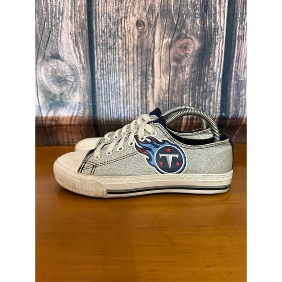 FOCO Tennessee Titans Women's Glitter Canvas Shoes NFL Team Spirit Size 9 - Picture 4 of 5